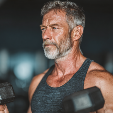 Възрастни хора правят упражнения